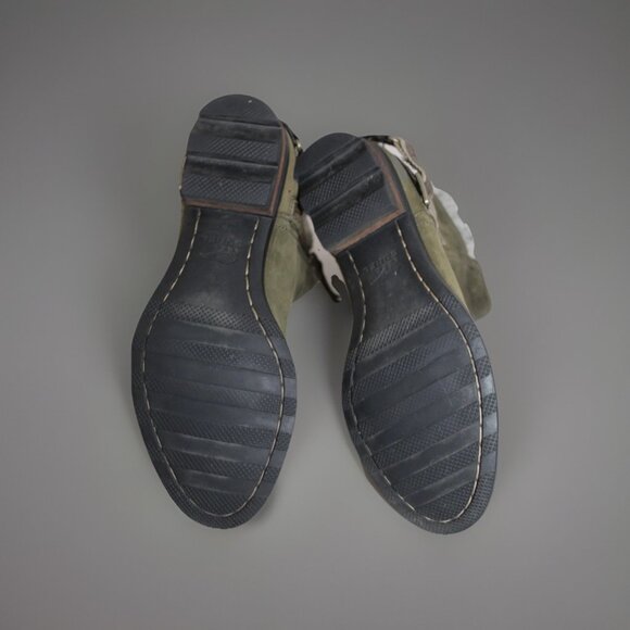 SOREL Boots 8.5 Lolla Ankle Bootie Green Leather Buckle Waterproof NL2269-213 - Picture 4 of 10